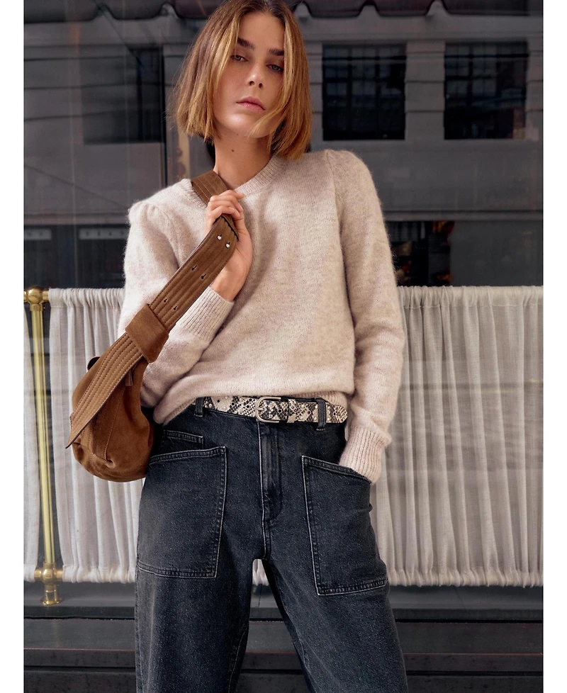 Hush Women's Emily V-Neck Puff Sleeve Top