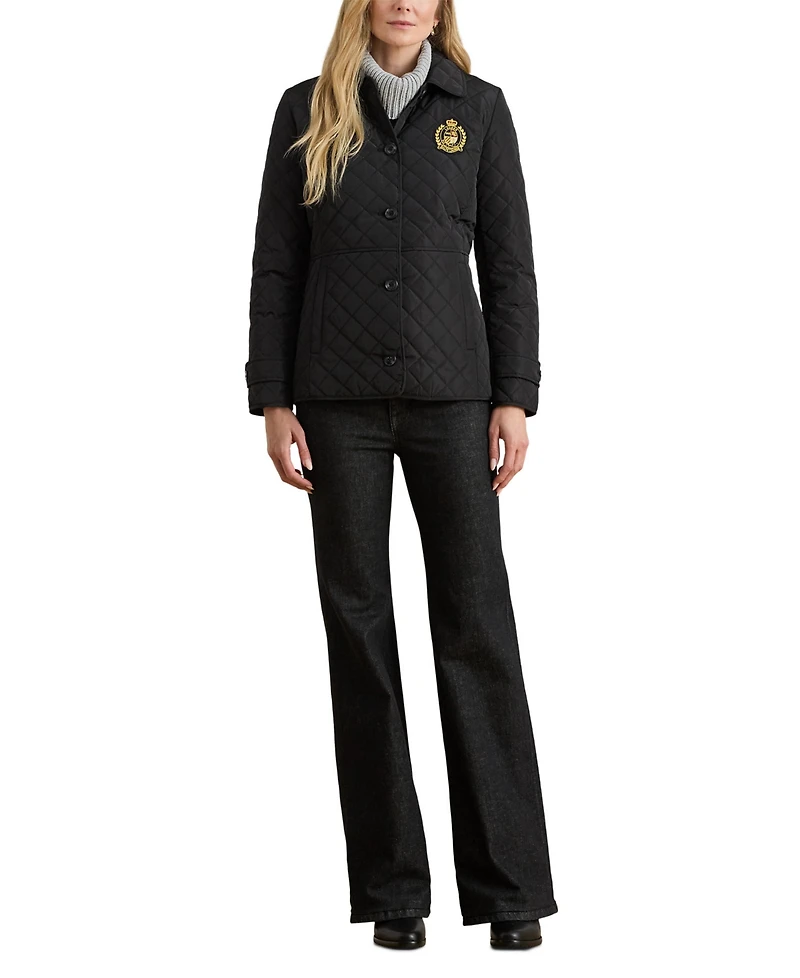 Lauren Ralph Women's Crested Quilt Coat