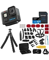 GoPro Lit Hero, 47-pc Kit, and 64GB Sd Card Lightweight, Compact, Waterproof Action Camera with Built-in Light