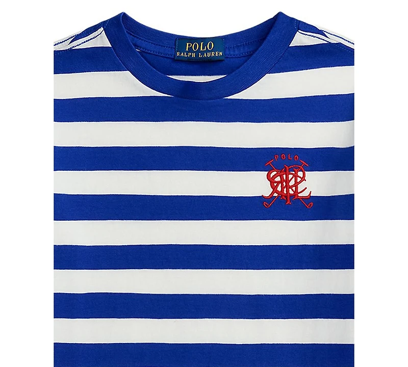 Polo Ralph Lauren Boys 2-7 Crest Striped Cotton Tee