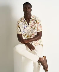 Scotch Soda Mens Printed Short Sleeve T Shirt Desert White Straight Leg Pant