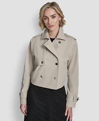 Dkny Women's Long-Sleeve Cropped Trench Coat