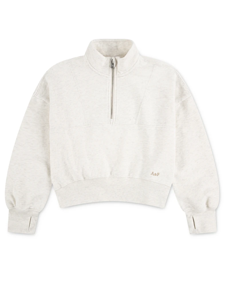 abercrombie kids Girls' Cropped Pull-On Sweatshirt