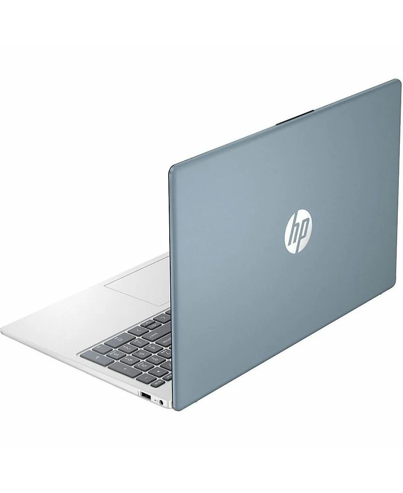 Hp 15-fd0107ds 15.6" Hd Laptop, Intel N100 0.8GHz, 4GB Ram, 128GB Ufs, Windows 11 Home S Mode, Natural Silver/Moonlight Blue - Refurbished