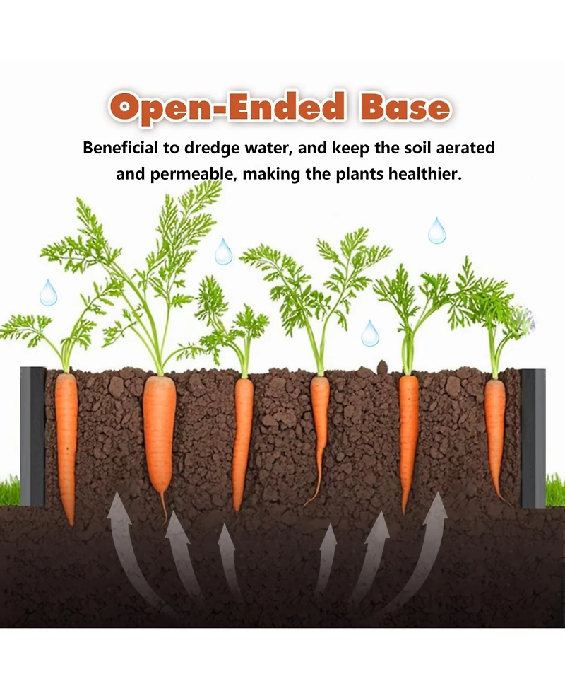 Streamdale Furniture 6x3x1 Ft Metal Raised Garden Bed