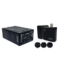 Core Swx Nano-C98MX M-Snap 98Wh Li-ion Canon Bp-u Battery with Ring Led Gauge, Bundle with Xpd-45 45W Universal Usb-c Pd Wall Charger