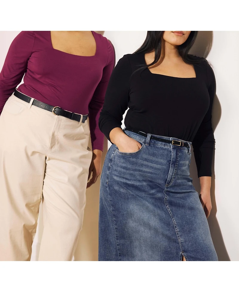 Universal Standard Women's Agatha Liquid Jersey Top