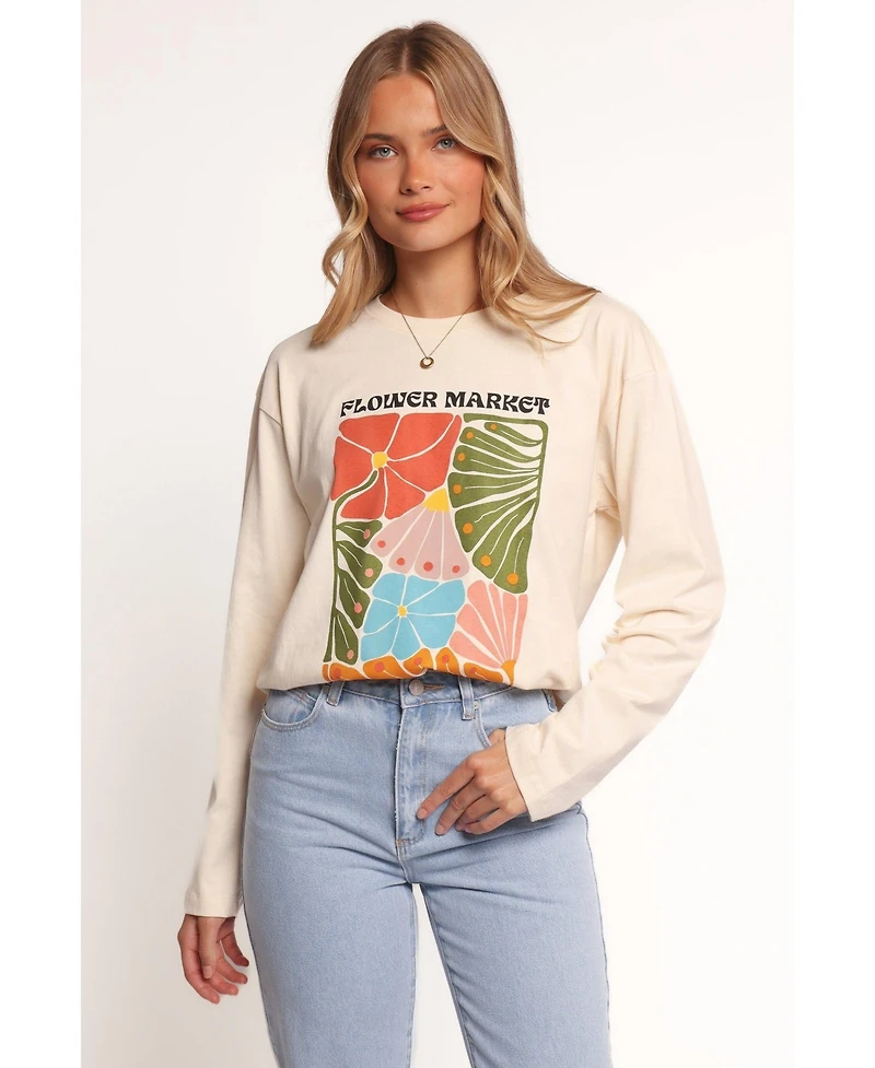 Petal and Pup Women's Flower Market Long Sleeve Tee