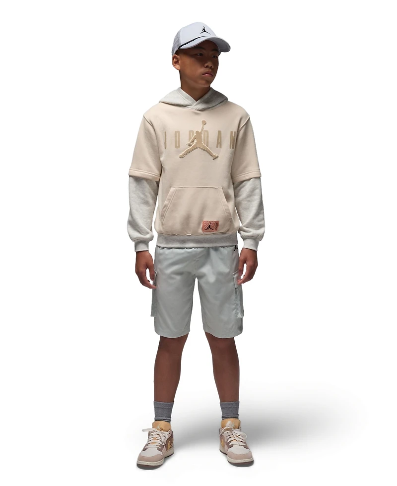 Jordan Boys 8-20 Mj Future Flight Drop Shoulder Long-Sleeve Hoodie