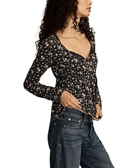 Lucky Brand Women's Babydoll Henley Top
