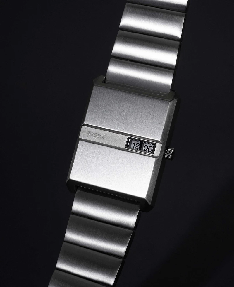 Breda 'Pulse' Stainless Steel and Metal Bracelet Watch, 26mm