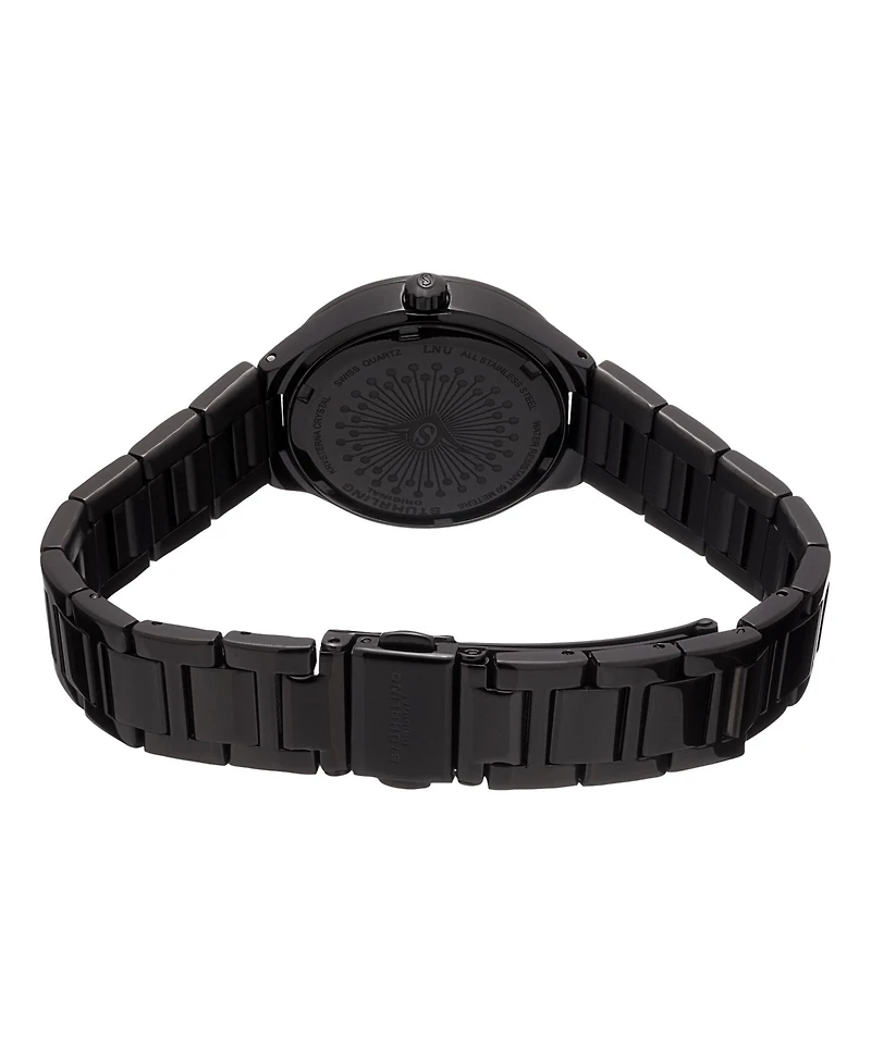 Stuhrling Women s Symphony 683 32mm Quartz Watch, Swarovski Crystal Bezel, Stainless Steel Bracelet, 50M Water Resistant