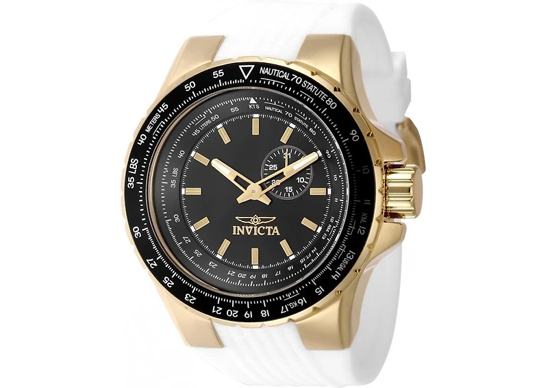 Invicta Men's 49734 Aviator Quartz VD72 Black Dial Watch