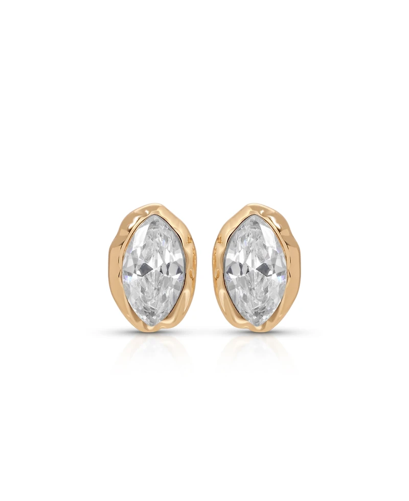 Ettika Gold Plated Crystal Luxe Mini Stud Earrings