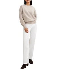 Reiss Women's Brushed Cashmere Crew Neck Sweater