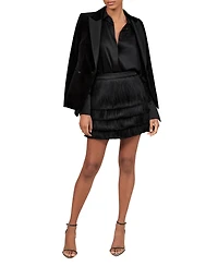 Reiss Women's Fringe Mini Skirt