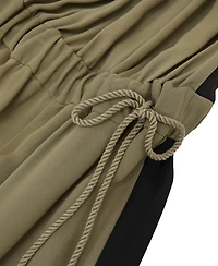 Reiss Color Block Gathered Wide-Leg Jumpsuit