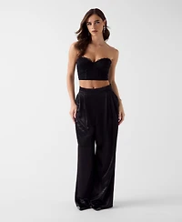 Guess Women's Sleeveless Alessia Lace Corset Top