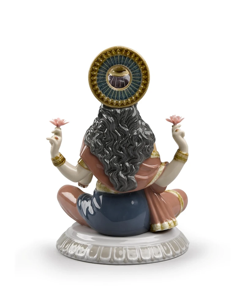 Lladro Goddess Sri Lakshmi Figurine