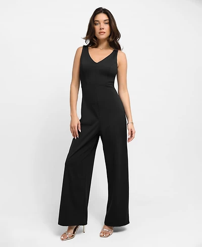 Popilush Women's Shapewear Slimming Wide-Leg Jumpsuit