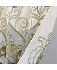 Rt Designer Collection Betsy Macrame Rod Pocket Curtain Panel 52" x 84" Sage