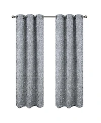 Rt Designer Collection Cambridge Jacquard 2 Pack Luxurious Modern Design Curtain Panel 36" x 84" Silver