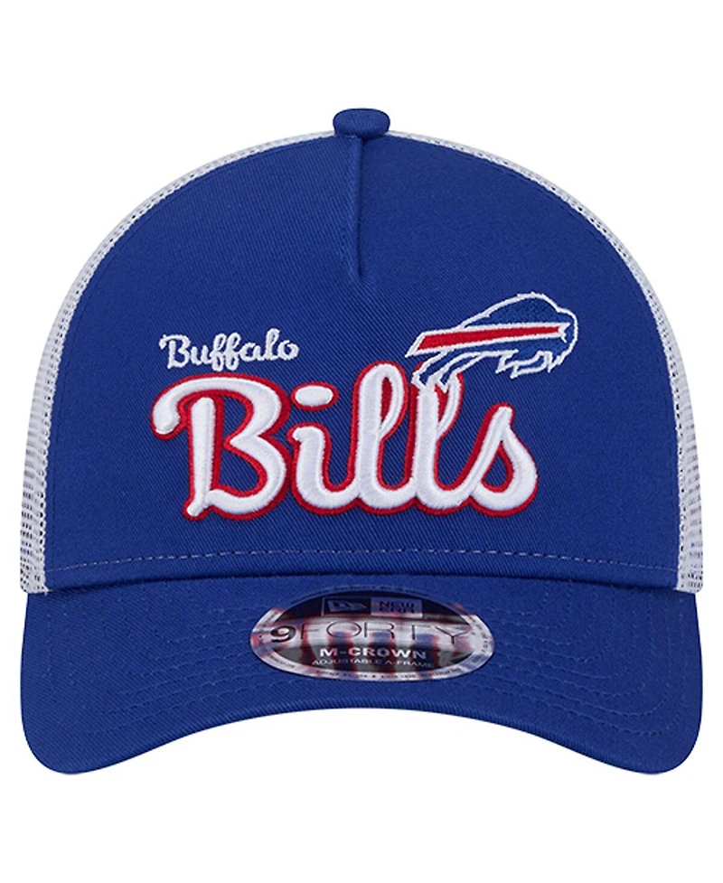 New Era Men's Royal Buffalo Bills Side Lines 9FORTY Adjustable Hat