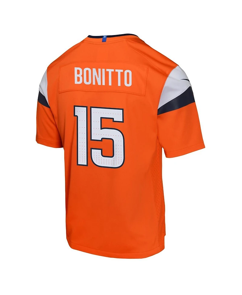 Nike Big Boys and Girls Nik Bonitto Orange Denver Broncos Alternate Game Jersey