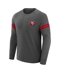 J. Palmer Men's Dark Heather Gray San Francisco 49ers Players Lounge Raglan Tri-Blend Sweatshirt