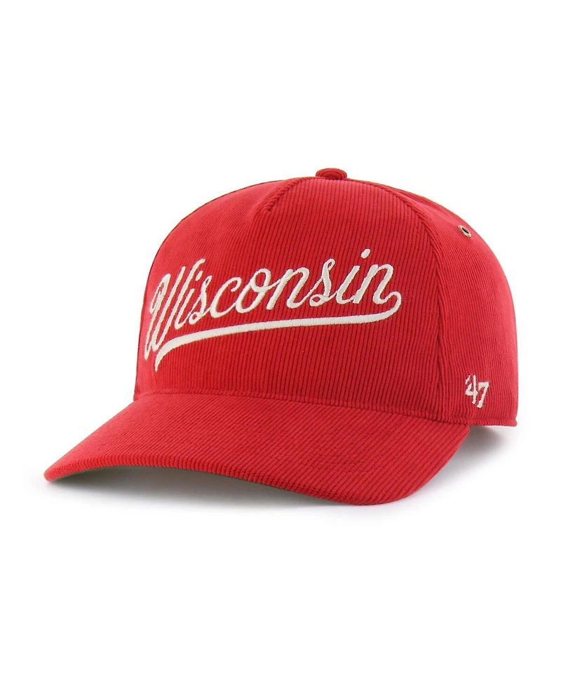 '47 Brand Men's and Women's Red Wisconsin Badgers Collections Golden Age Corduroy Hitch Adjustable Hat