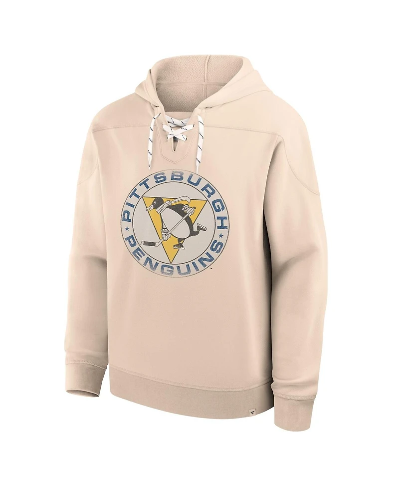 Fanatics Men's Cream Pittsburgh Penguins Vintage Hoodie