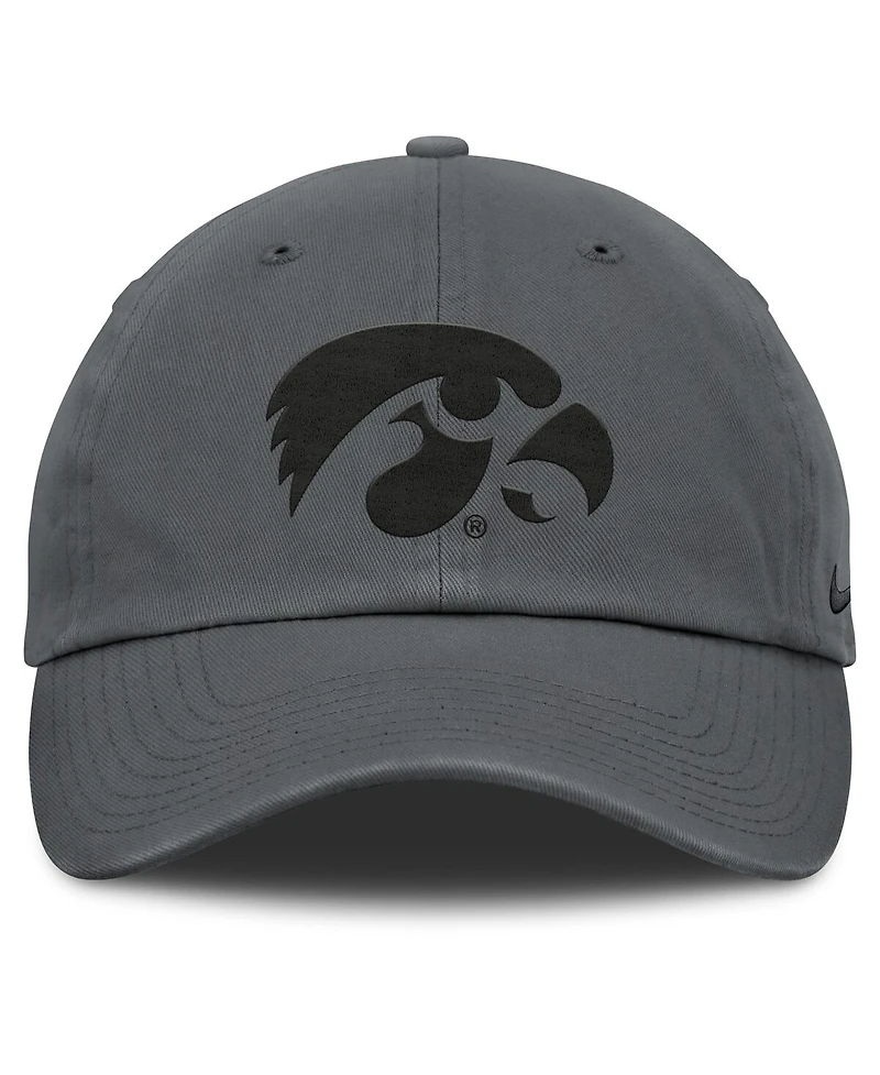 Nike Men's Charcoal Iowa Hawkeyes Club Campus Adjustable Hat