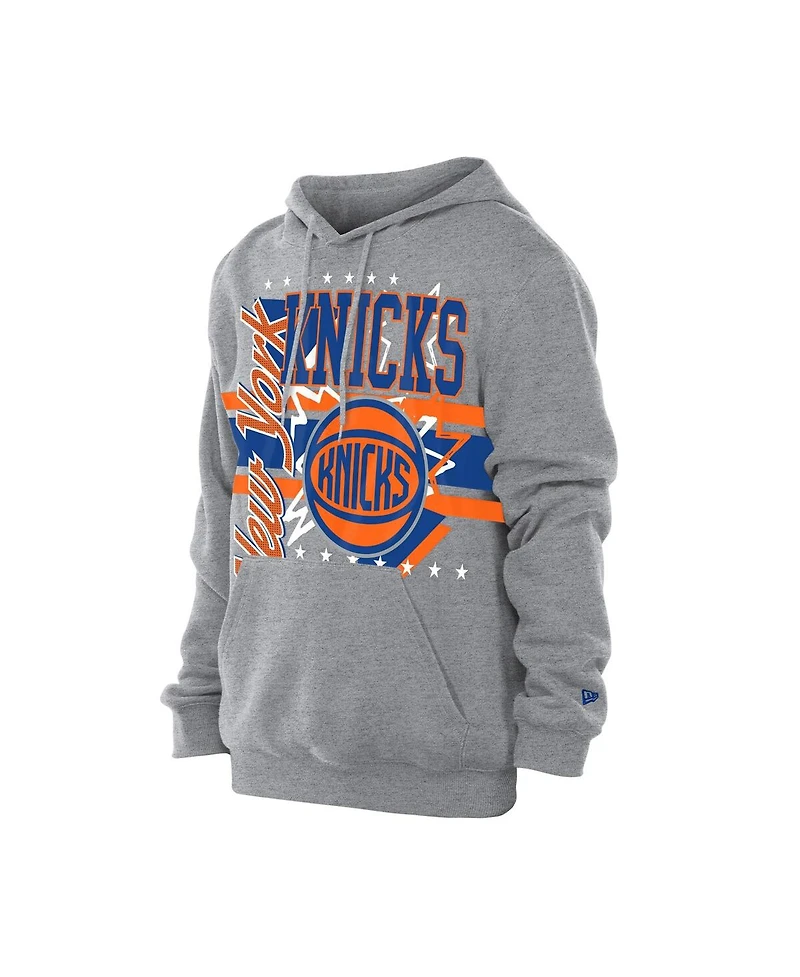 New Era Men's Gray York Knicks Injection Sport Classics Hoodie