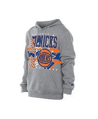 New Era Men's Gray York Knicks Injection Sport Classics Hoodie
