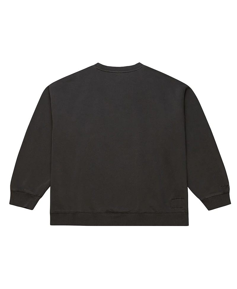 Mitchell & Ness Men's Black New England Patriots Downtown Crew Vintage Logo Sweatshirt