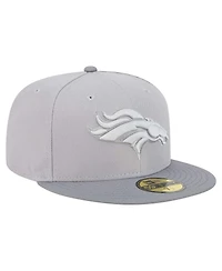 New Era Men's Gray/Graphite Denver Broncos Iron Cloud 59FIFTY Fitted Hat