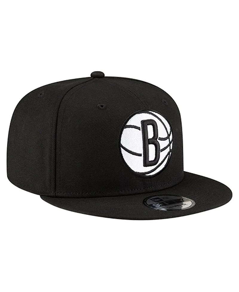 New Era Men's Black Brooklyn Nets 9FIFTY Snapback Hat