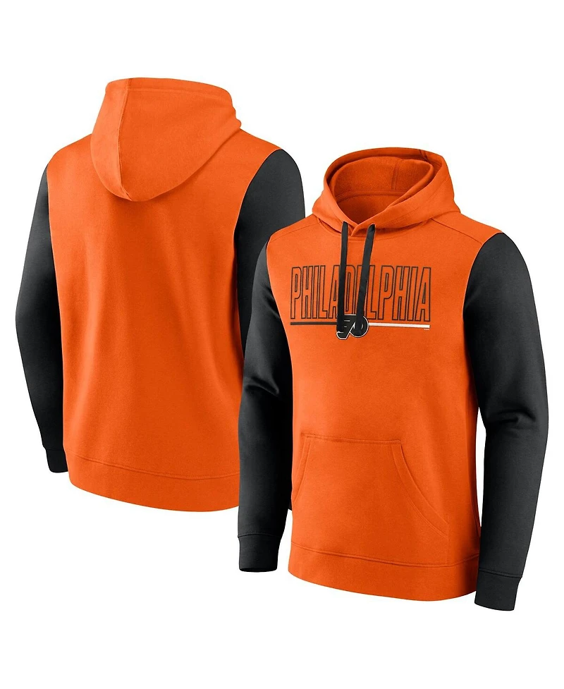 Logo Athletic Men's Orange Philadelphia Flyers Deliver Fleece Pullover Hoodie