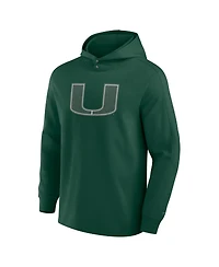 Fanatics Men's Green Miami Hurricanes Blaze Tri-Blend Pullover Hoodie
