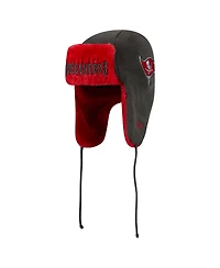 New Era Men's Pewter Tampa Bay Buccaneers Helmet Head Trapper Knit Hat