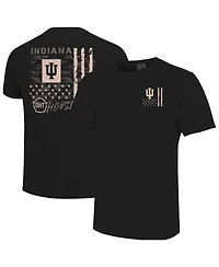 Image One Men's Black Indiana Hoosiers Comfort Colors Oht Camo Overlay T-Shirt