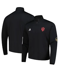 Adidas Men's Black Indiana Hoosiers Half-Zip Golf Jacket