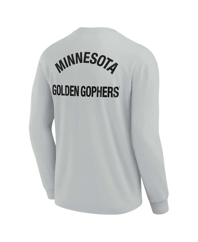 Fanatics Men's and Women's Gray Minnesota Golden Gophers Elements Super Soft Long Sleeve T-Shirt