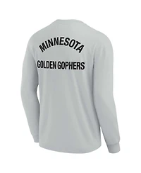 Fanatics Men's and Women's Gray Minnesota Golden Gophers Elements Super Soft Long Sleeve T-Shirt