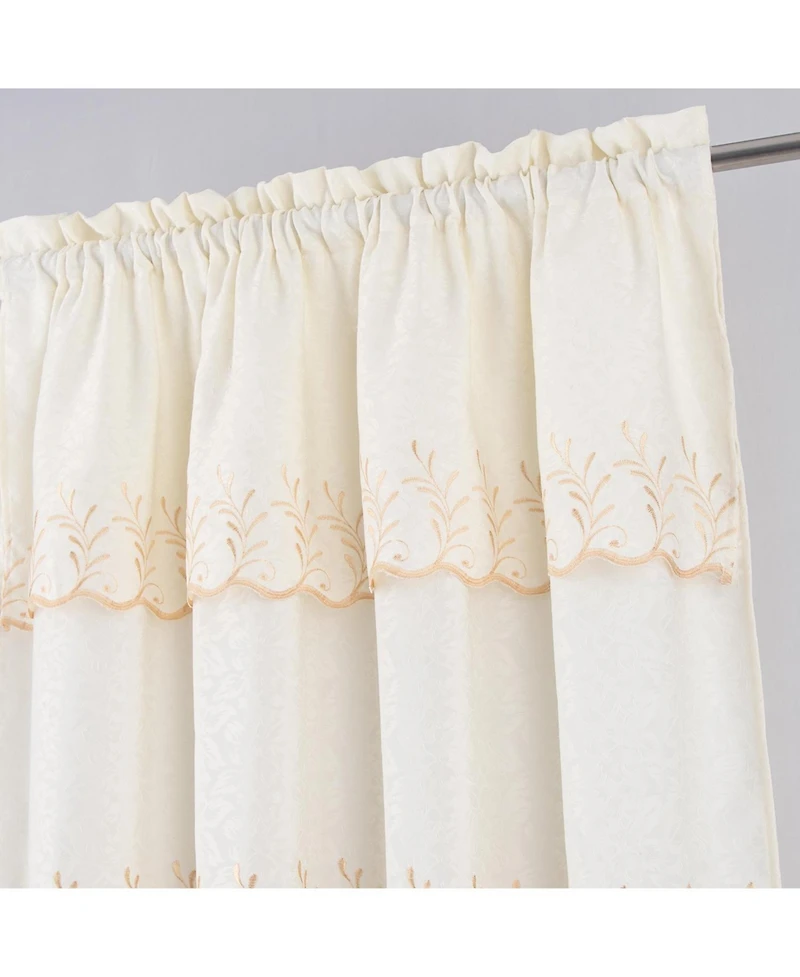 Rt Designer Collection Antonia Macrame Luxurious Decorative Rod Pocket Curtain Panel