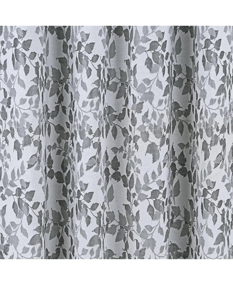 Rt Designer Collection Brent Jacquard Luxurious Decorative Grommet Curtain Panel 54" x 84" Silver