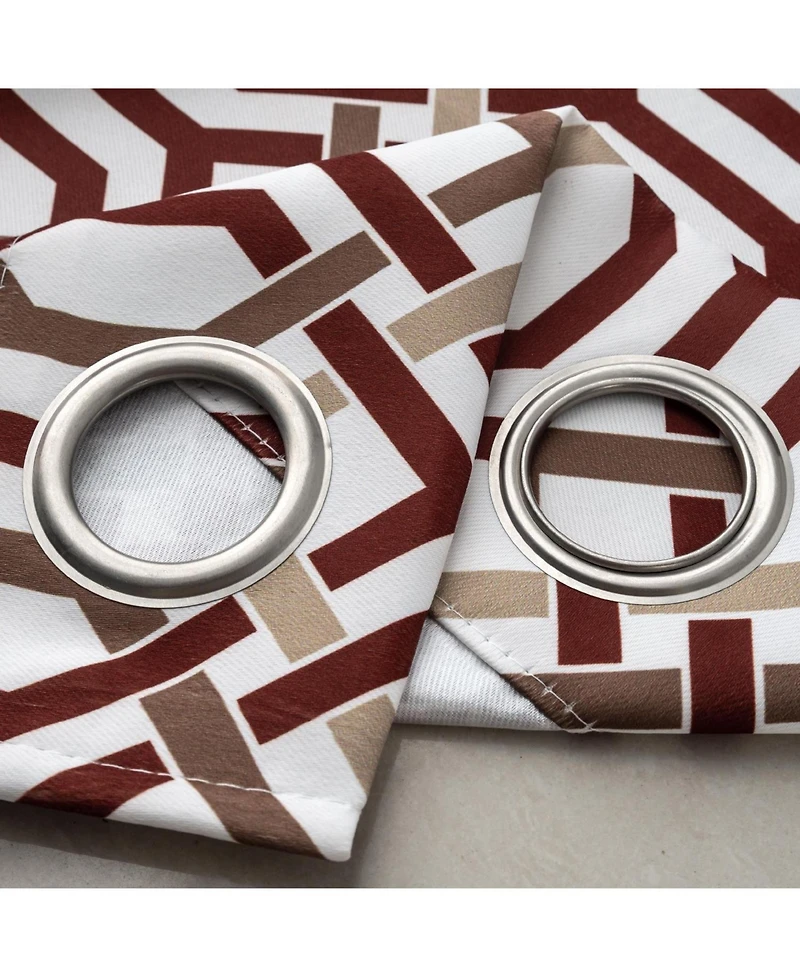 Rt Designer Collection Rory Printed Blackout Luxurious Decorative Grommet Curtain Panel 54" x 84