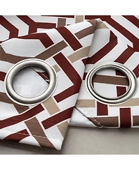 Rt Designer Collection Rory Printed Blackout Luxurious Decorative Grommet Curtain Panel 54" x 84