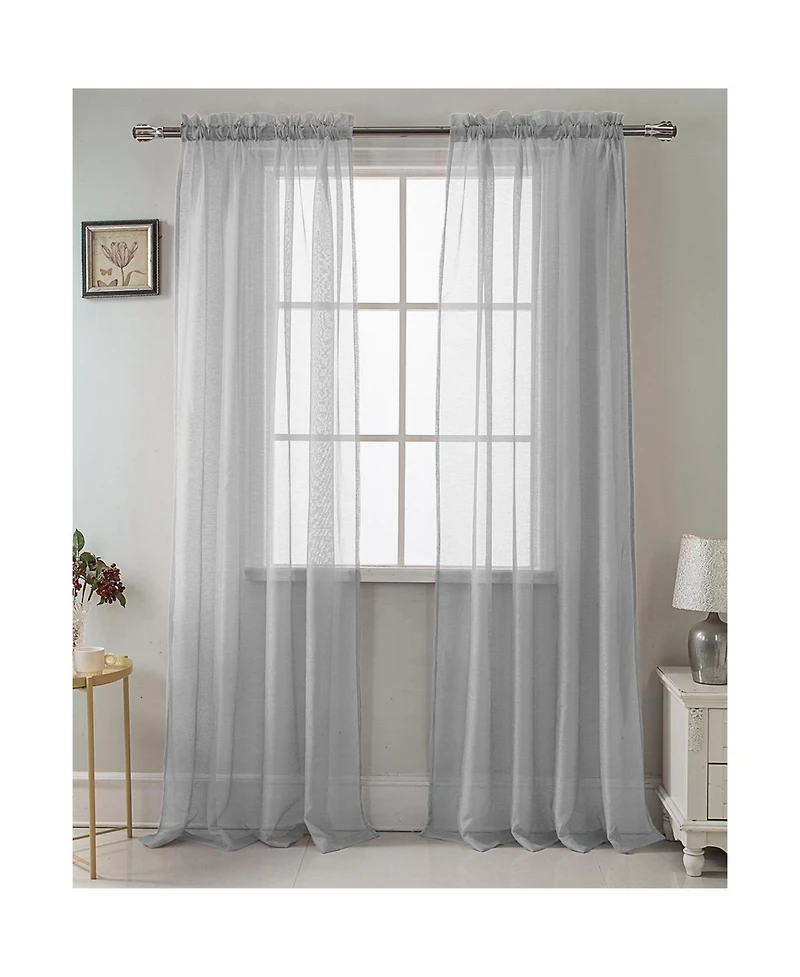 Rt Designer Collection Celine Sheer Luxurious Modern Curtain Panel