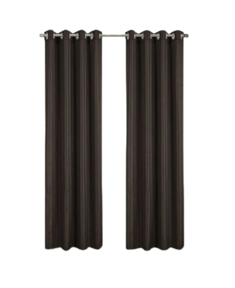 Rt Designer Collection Gibson Luxurious Decorative Grommet Curtain Panel 54" x 90" Chocolate